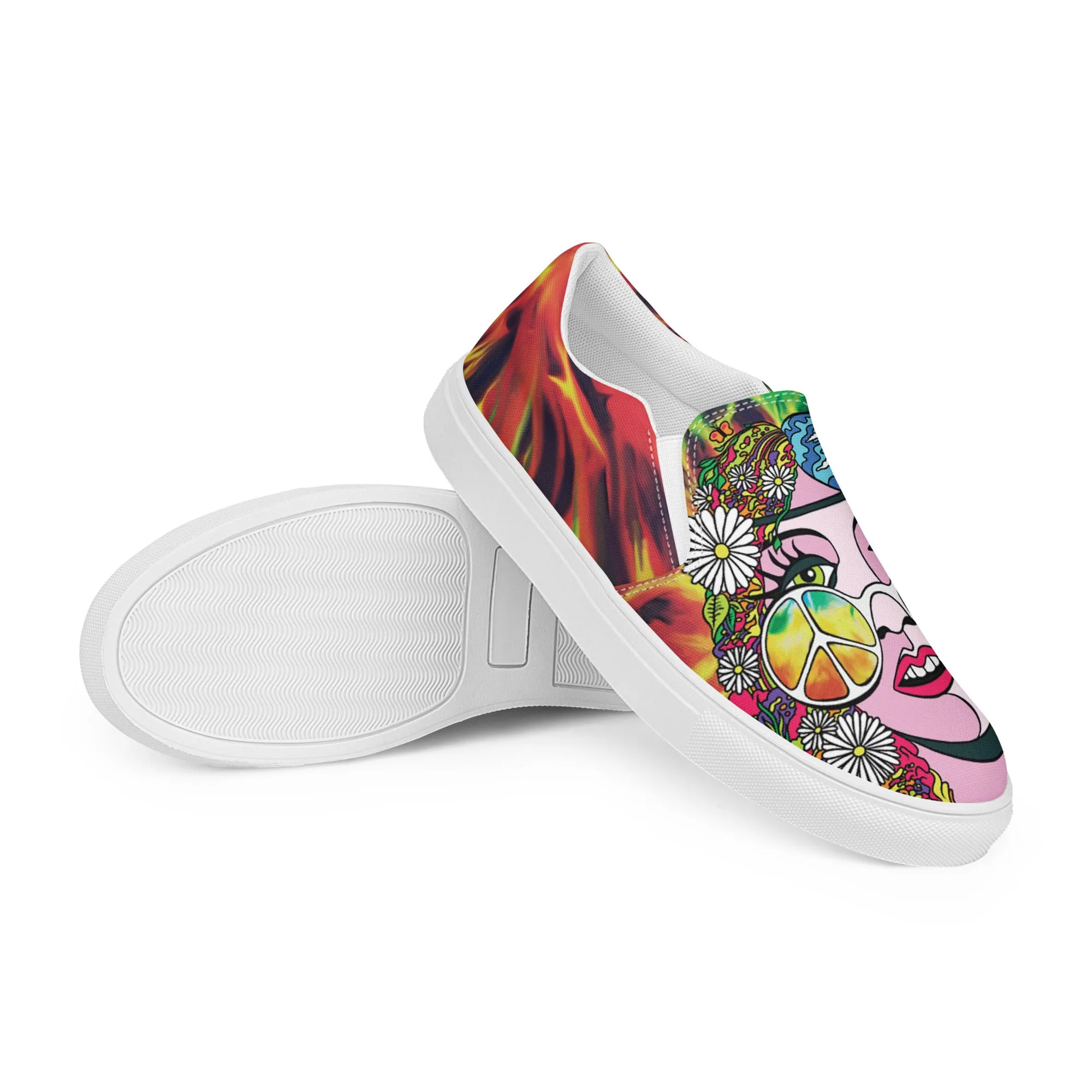 Women’s slip-on canvas shoes - Psychedelic Girl SG010