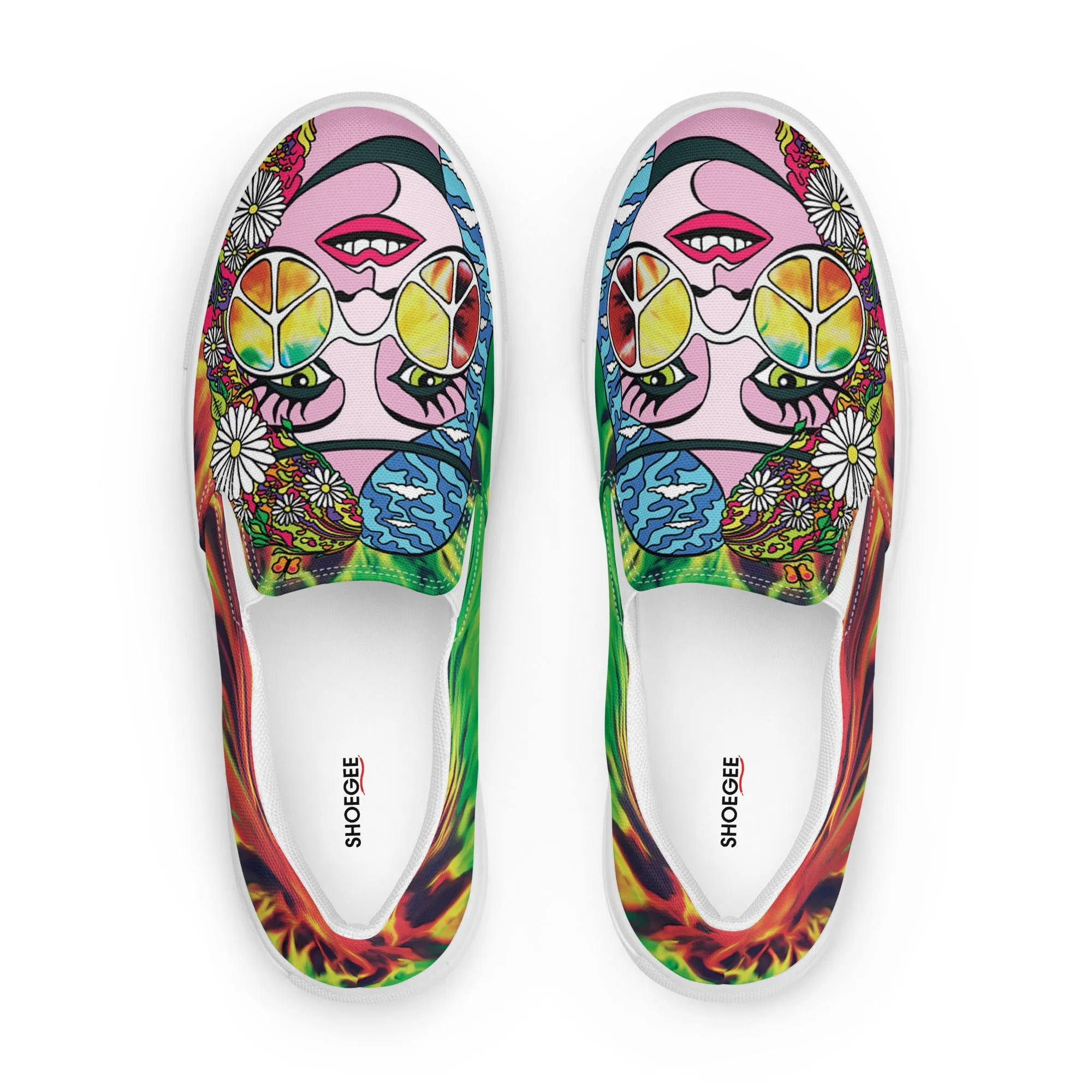 Women’s slip-on canvas shoes - Psychedelic Girl SG010