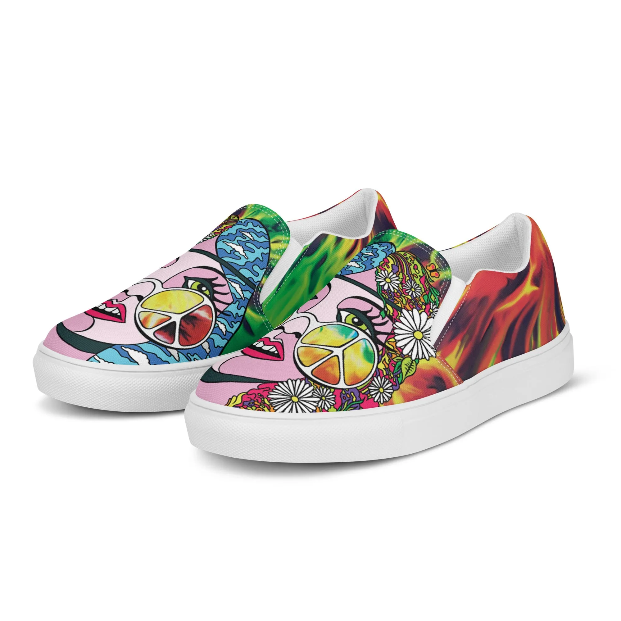 Women’s slip-on canvas shoes - Psychedelic Girl SG010