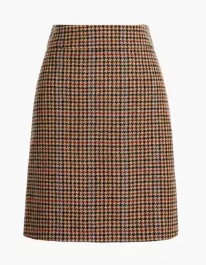 Wool-blend Mini Skirt in Houndstooth