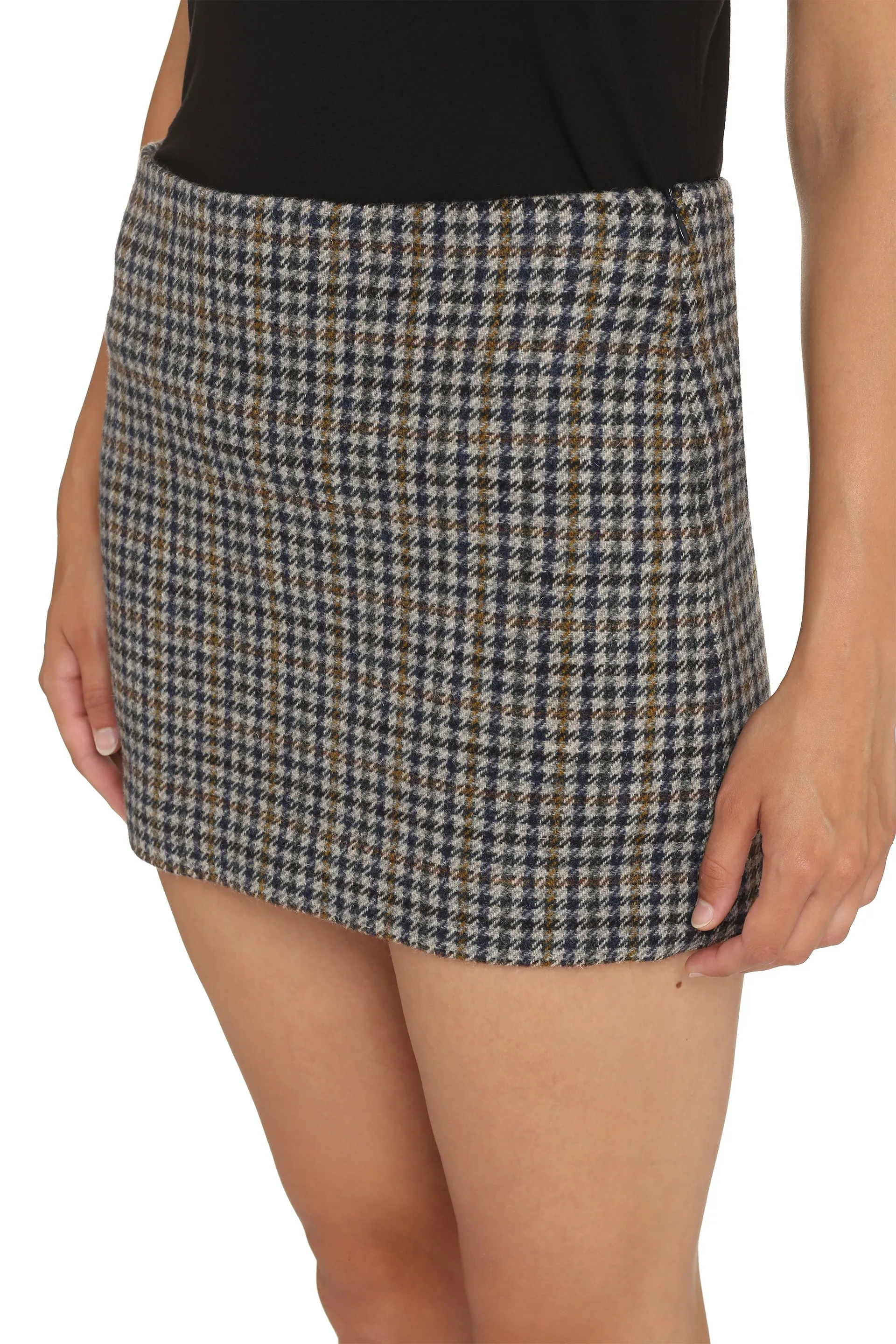 Wool mini skirt