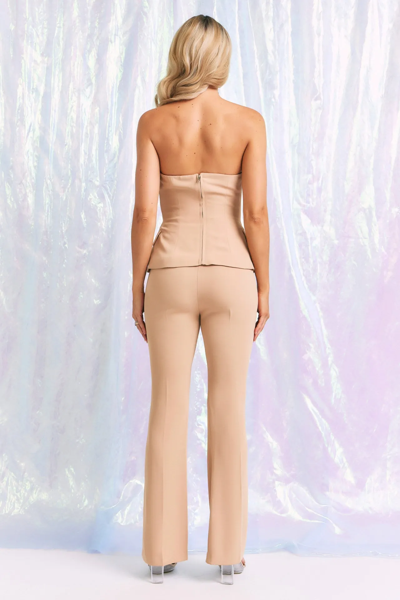 Woven Tailored Tube Top & Pants Set