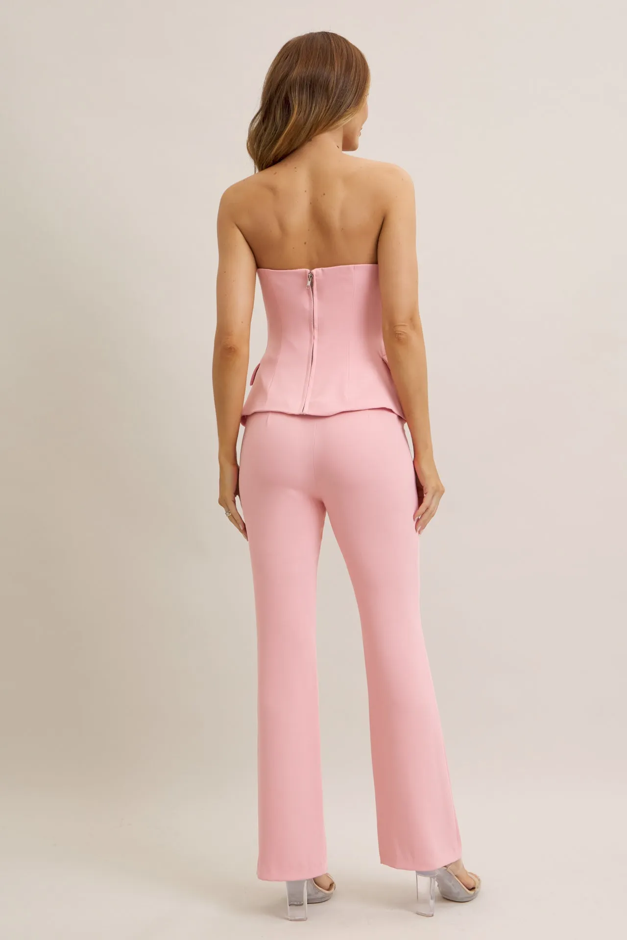 Woven Tailored Tube Top & Pants Set