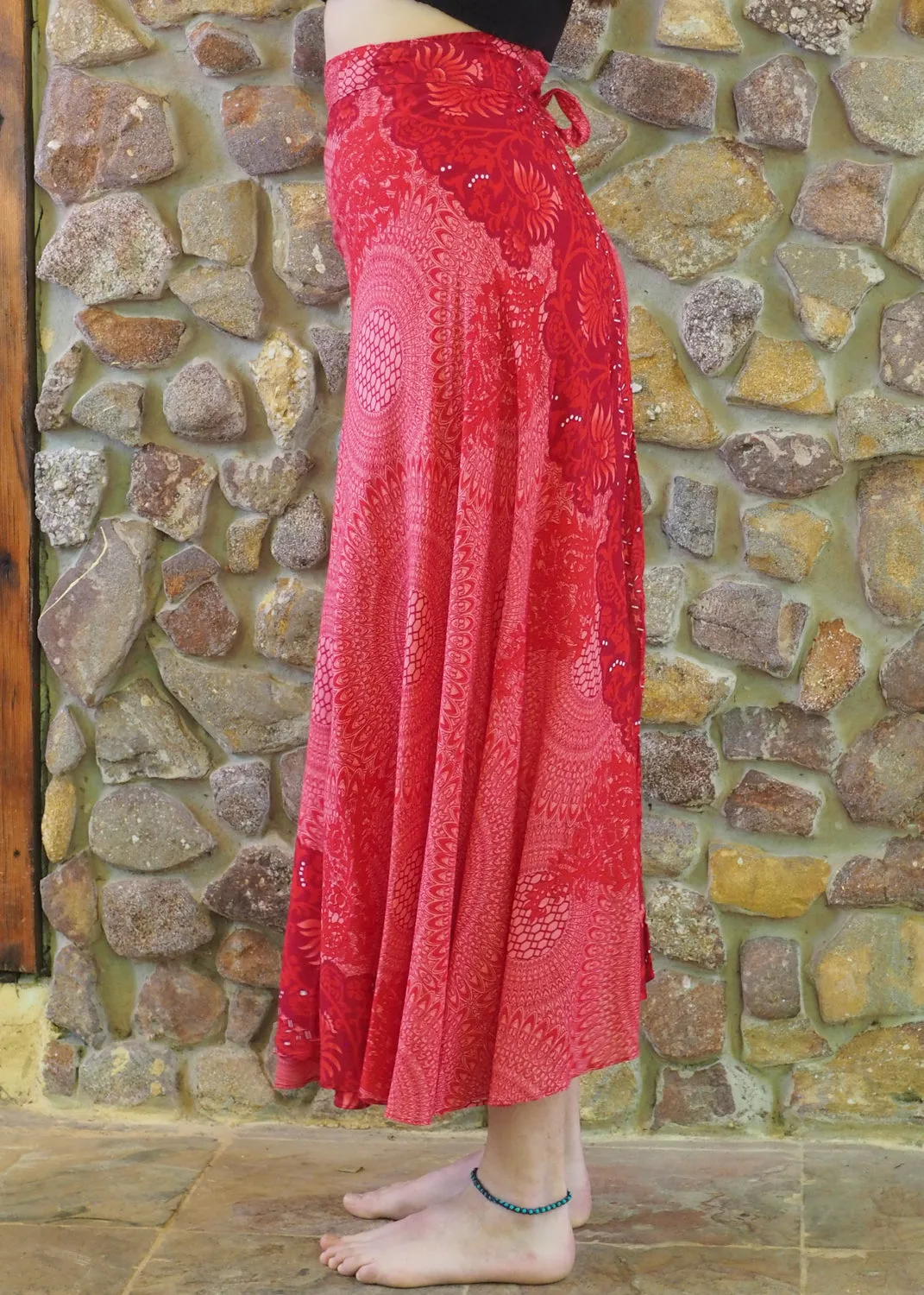 Wrap-Around Skirt - Red