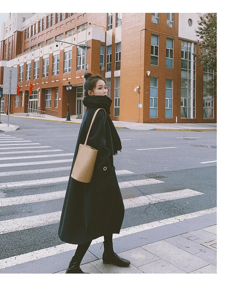 ZABRI Newest design top quality winter plus size Long cashmere wool coat women