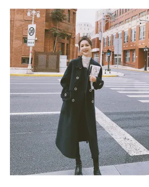 ZABRI Newest design top quality winter plus size Long cashmere wool coat women