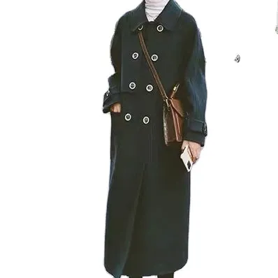 ZABRI Newest design top quality winter plus size Long cashmere wool coat women